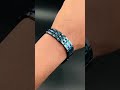 ZIVOM Blue Black Stainless Steel Magnet Health Therapy Bio Energy Bracelet