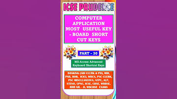 Best Keyboard Shortcuts for MS Access 30