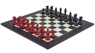 The Red And Black Broadbase Chess Set