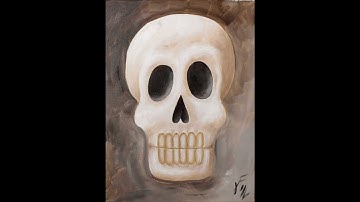 Sir Skullington Step by Step Acrylic Painting on Canvas for Beginners