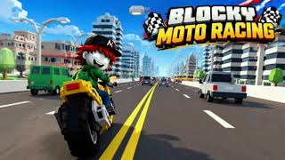 🏍️ Blocky Moto Racing Gameplay! High-Speed Motorcycle Ride Through the City 🔥 screenshot 4
