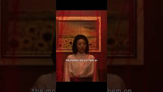 The girl put on the glasses and was able to see other people's private lives.#movie #film