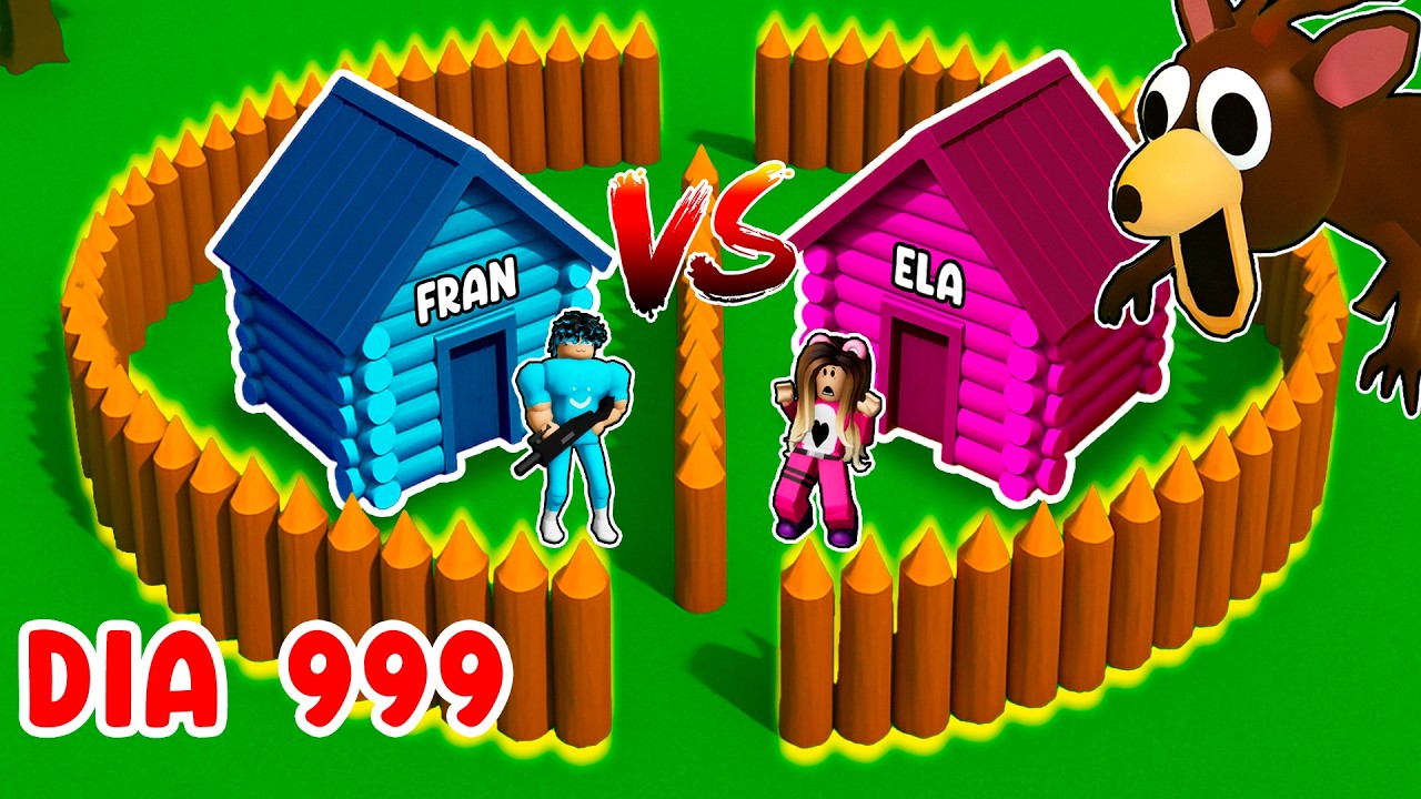 BASE de CHICA vs BASE de CHICO en 99 NOCHES en el BOSQUE 😱 Roblox