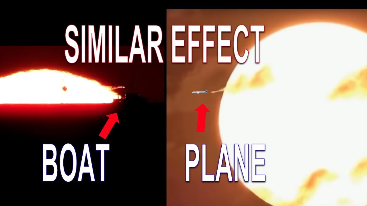 ILLUSION OF PLANE FLYING THROUGH SUN DEMONSTRATED WITH BOAT AS WELL