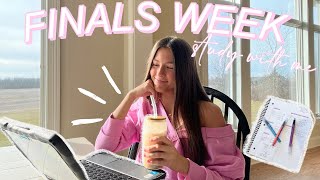 STUDY WITH ME FOR FINALS WEEK | junior in high school *stress & no sleep*