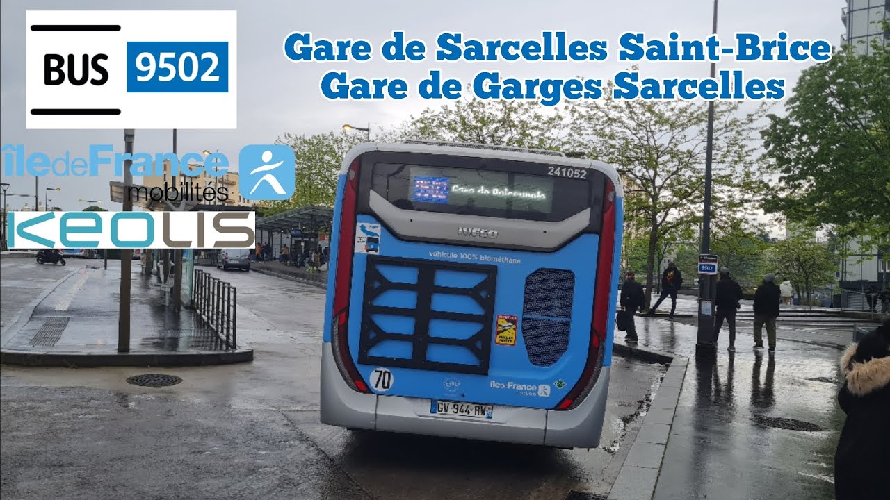Bus 9502 Keolis Urbanway 12 GNV Gare de Sarcelles Saint-Brice➡️Gare de Garges-Sarcelles