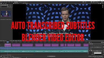 Adding auto transcribed subtitles to the Blender Video Sequencer Editor.