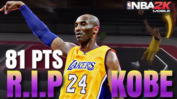 SCORED 81 PTS W/ KOBE Build!!! | NBA 2K Mobile Crews