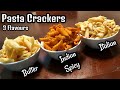 Crispy Pasta Crackers - 3 different flavours - Homemade Snacks