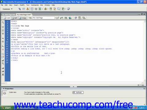 HTML Tutorial Bolding Training Lesson 4.1