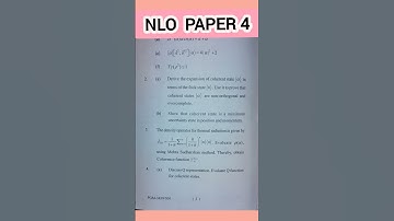 M.Sc 3rd Semester| Non Linear Optics | Special Paper 4| Allahabad University #physics #pcm #exams