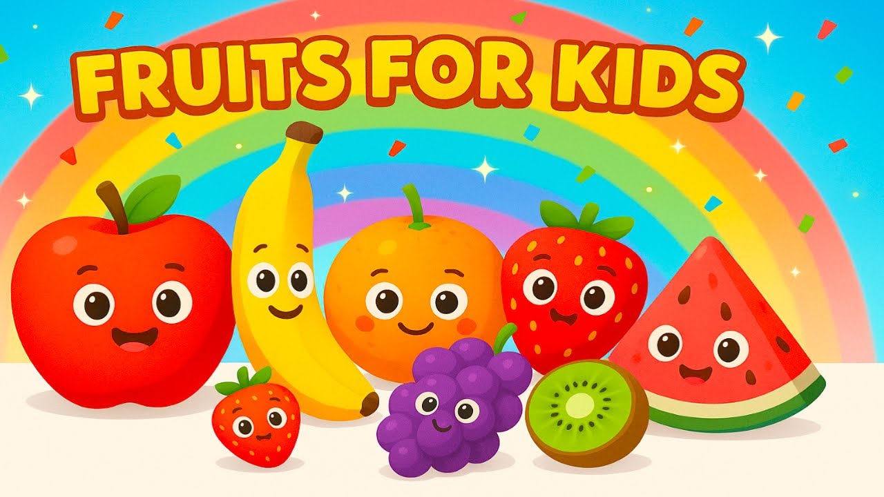 Фрукты для детей 🍎🍌🍓 | Изучаем цвета, вкусы и формы | Английский язык для малышей и дошкольников