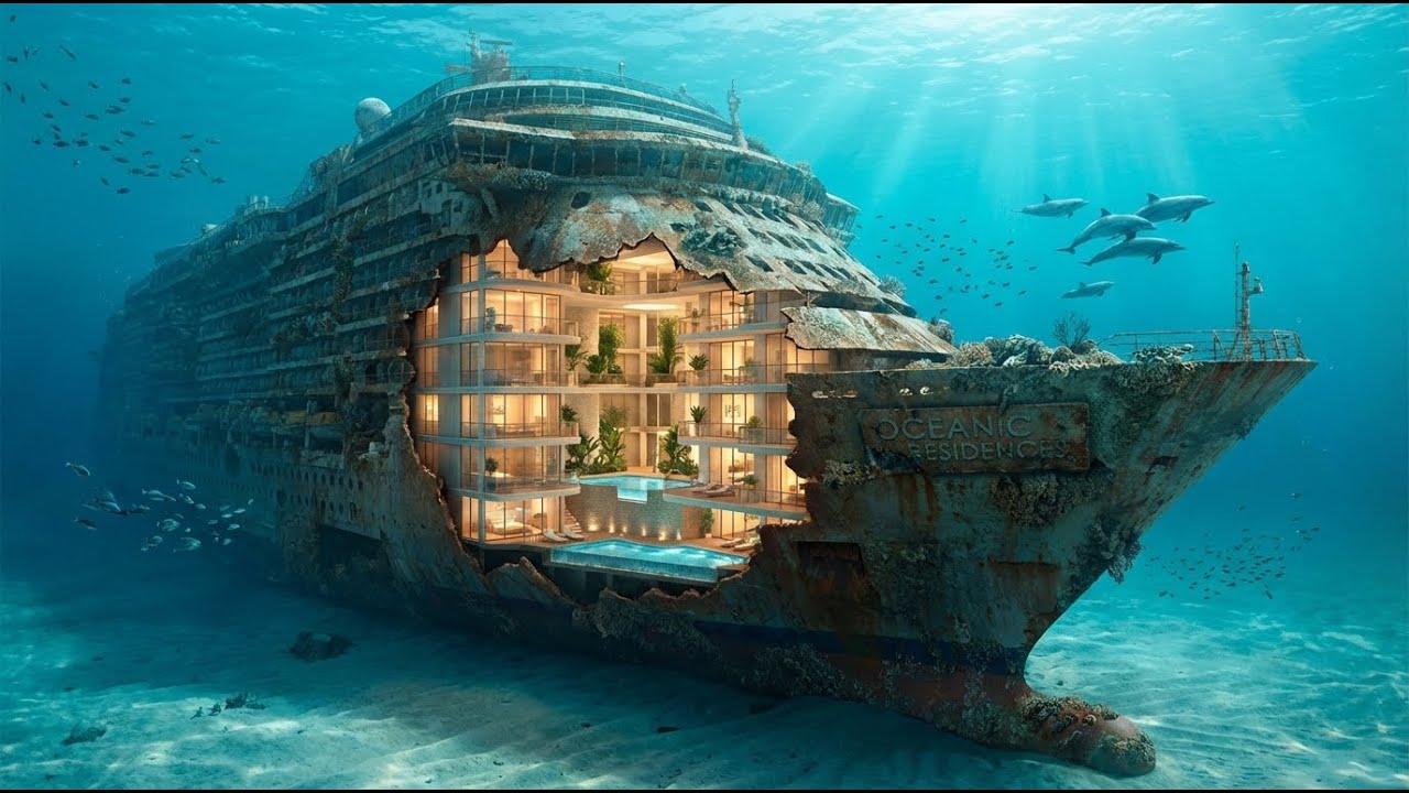 Building a House Under the Sea (ASMR) – How I Turned a Shipwreck Into a 5-Star Hotel & Luxury Pool