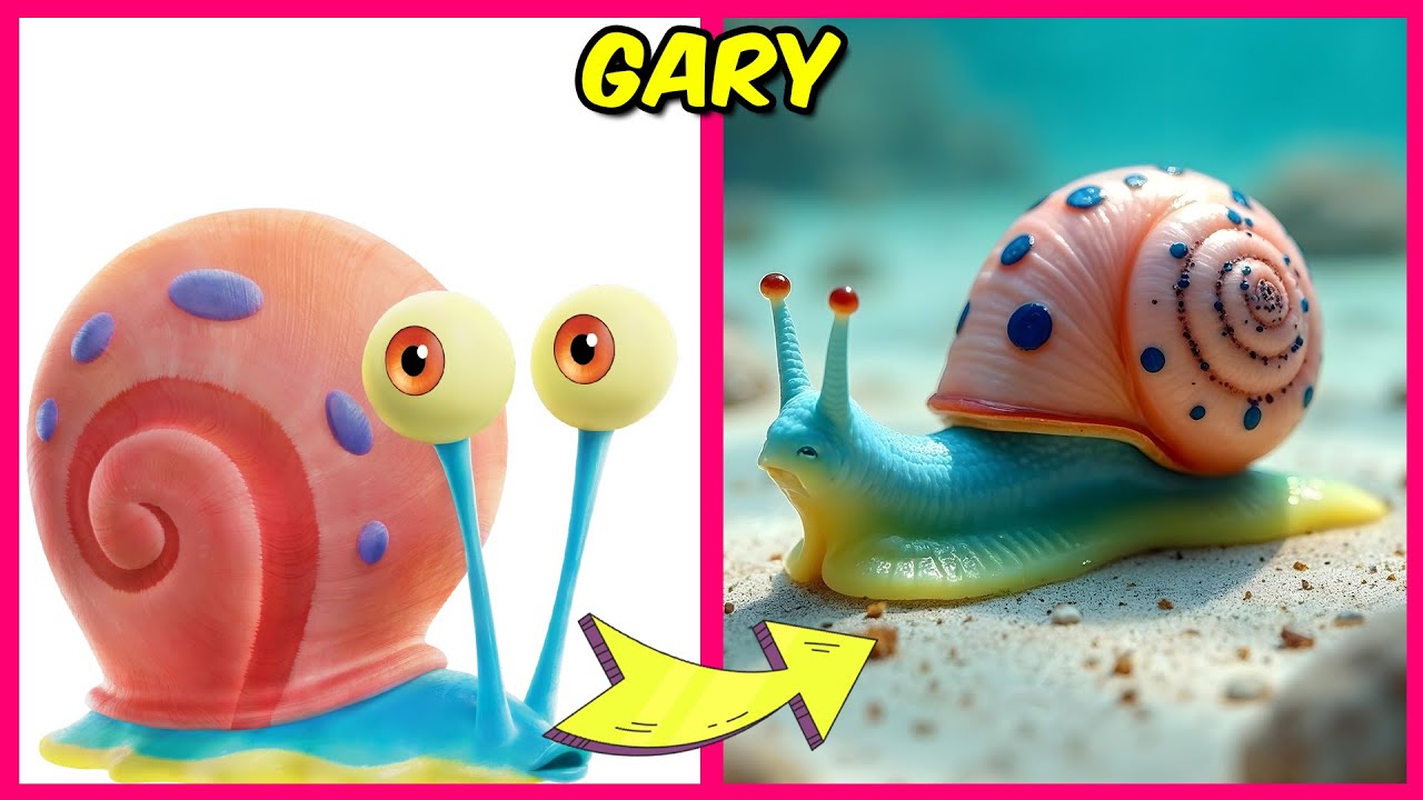 Персонажи мультфильма «Губка Боб» в реальной жизни! + Викторина о частях тела | Их любимые закуск...