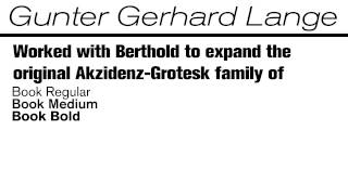 Akzidenz-Grotesk Type Specimen