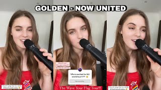 Savannah cantando "Golden" - Now United