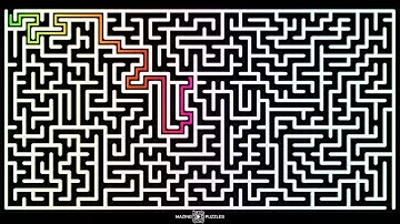 Maze Puzzle Challenge with Animated Solution | Difficulty Level 4 | Maze Game No. 41