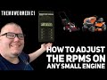 HOW TO ADJUST THE ENGINE RPM'S ON A BRIGGS AND STRATTON ENGINE