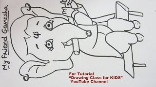 How to Draw- My Friend Ganesha Movie Ganpati Step by Step Tutorial for Kids