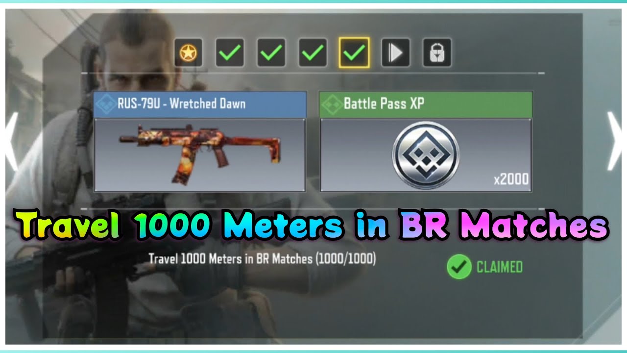 cod mobile travel 1000 meters in br matches