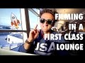 Filming in a First Class Lounge