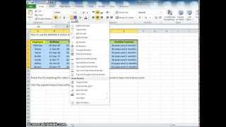 00105 - How To Use The DATEDIF Function to calculate ages of employees Using Microsoft Excel