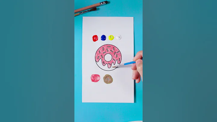 Color Mixing Fun! 🎨🌈 Make the Perfect Doughnut Paint Color! #fun #kids