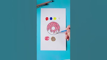 Color Mixing Fun! 🎨🌈 Make the Perfect Doughnut Paint Color! #fun #kids