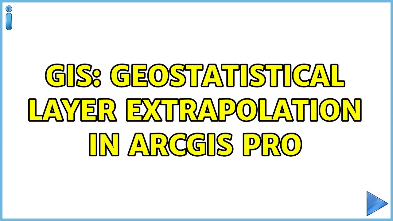 GIS: Geostatistical layer extrapolation in ArcGIS Pro - YouTube
