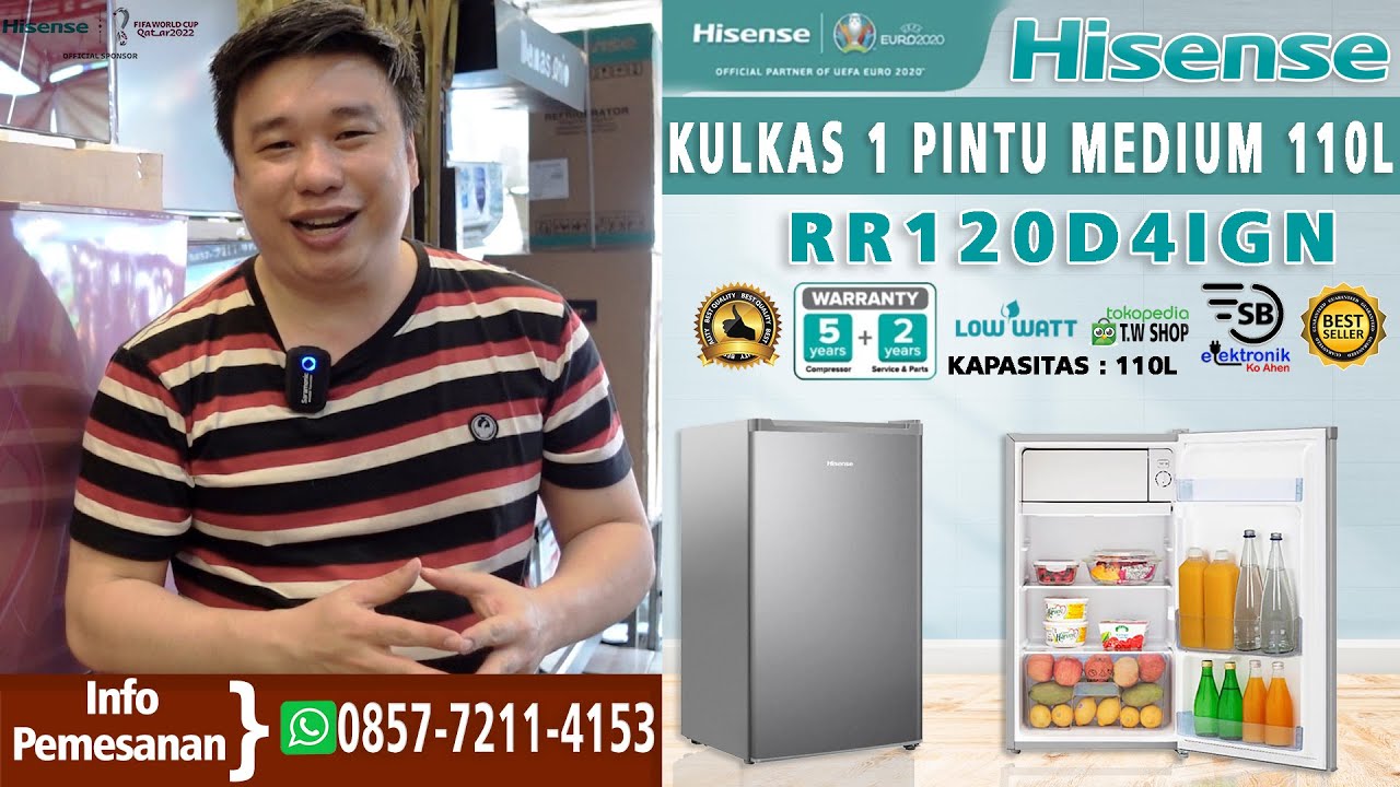 KULKAS 1 PINTU HISENSE RR120D4IGN Mudah Ditaruh Dimana Saja,Kualitas Eropa Bukan Main-Main.