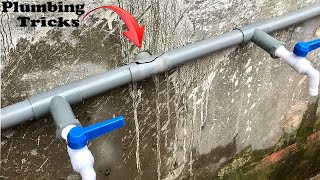 Plumber near me always hides this trick for pvc pipes! Fix broken Tee in the wall quickly and easily