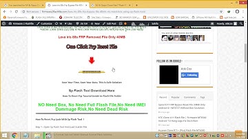 Lava iris 88s FRP Bypass Solution File 30MB Sp Tool File