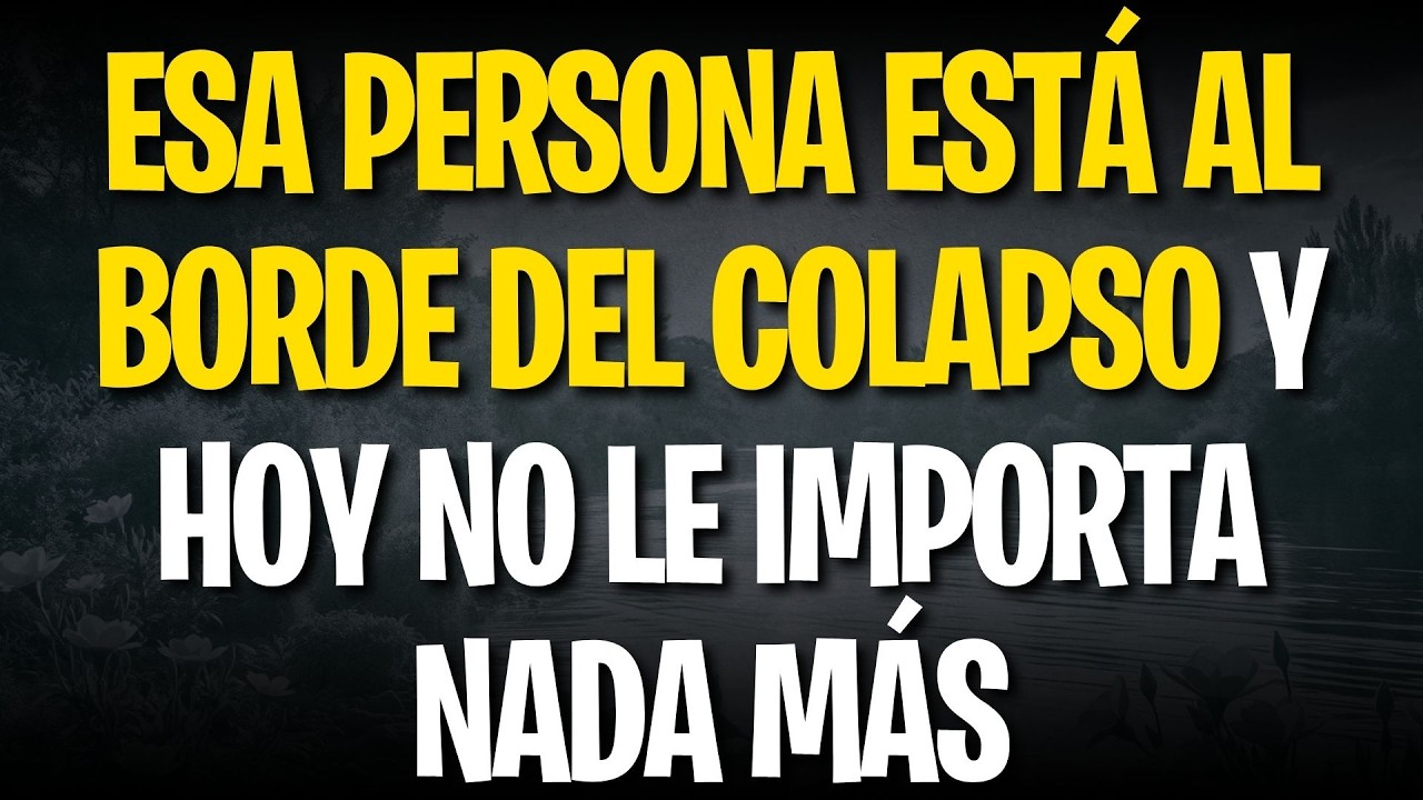 ESA PERSONA ESTÁ AL BORDE DEL COLAPSO Y HOY NO LE IMPORTA NADA MÁS