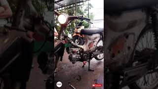 #3 [GARAGEVLOG] Test Nyala Mesin Jahat C70 Oplosan 150 CC | Honda C70 Racing #HZSH #shorts