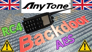 🇺🇸 🇬🇧 AnyTone AT-D878UVII Plus - Vulnerability in DMR RC4 and AES encryption
