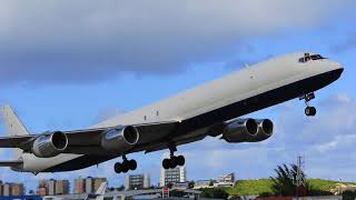 McDonnell Douglas DC-8-73(F) OB2059-P departing St Maarten to Miami after dropping off some cargo.