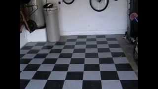 Armstrong Garage Floor Black and Gray Checker VCT Tile