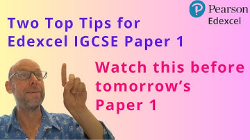 Two Top Tips before tomorrow