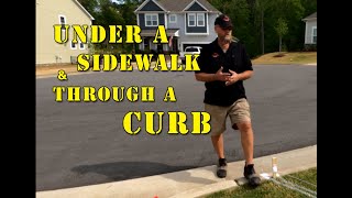 How To French Drain Under A Sidewalk and Through A Curb! | Dr Drainz Apple Drains of NC