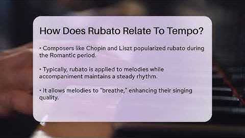 How Does Rubato Relate To Tempo? - Classical Serenade