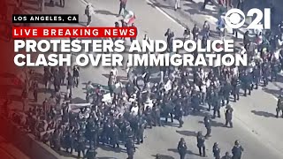 LIVE | Thousands protest on the streets of LA