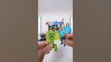 Unboxing Minecraft Movie Creeper and Steve Action Figures