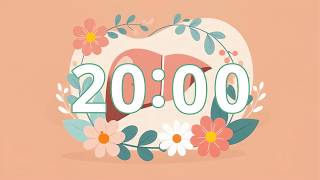 20 Minute Timer — Brain & Floral Wreath + Soft Bell | Mental Wellness, Mindful, Nurturing, No Music screenshot 1