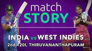 India v West Indies, 2nd T20I, Match Story: WI level the series 1-1