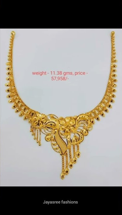 Gold bridal necklace designs from 9 gm