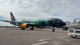 Iceland air Boeing 757 stand arrival and engine shutdown (RB211)