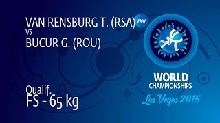 Qual. FS - 65 kg: G. BUCUR (ROU) df. T. VAN RENSBURG (RSA) by TF, 13-0