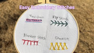 4 Basic Hand Embroidery Stitches