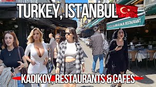 TURKEYISTANBUL. Amazing 12 Minutes Walking Tour Around Restaurants of Kadikoy. Walking Tour 4K