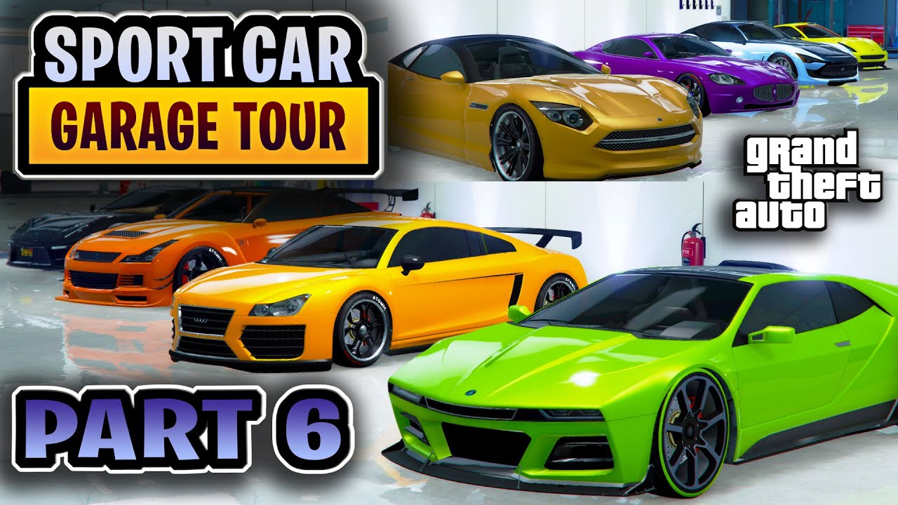Garage Tour PART 6 - SPORT CAR Garage! GTA 5 Online - Garage Update